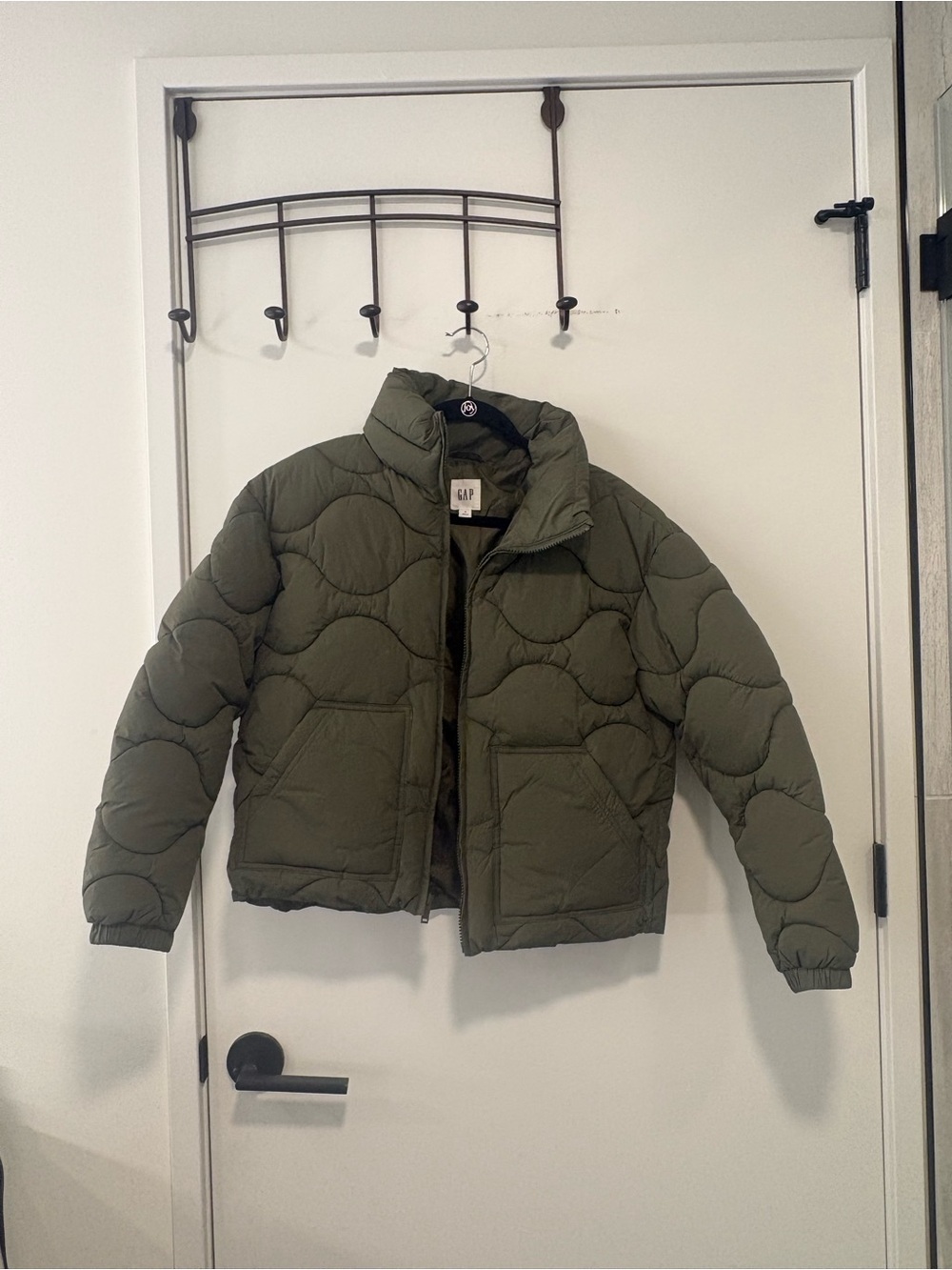 GAP Olive Green Quilted Jacket - Never Worn, Like New